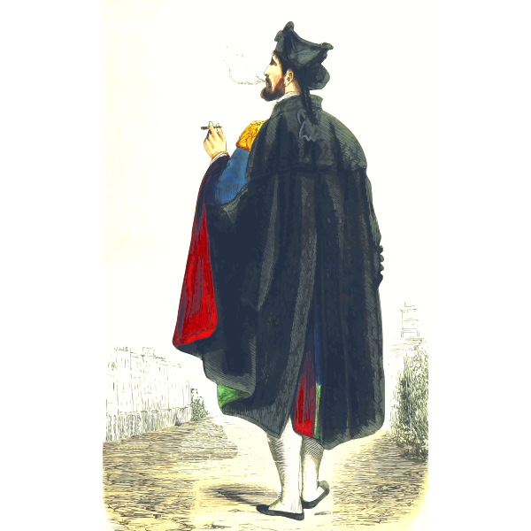SVG Elegant Man in Medieval Costume