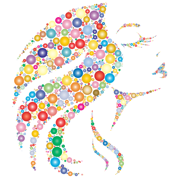SVG Elegant Woman Circles Prismatic