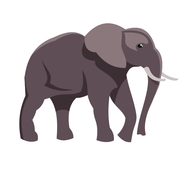 SVG Elephant colored clip art