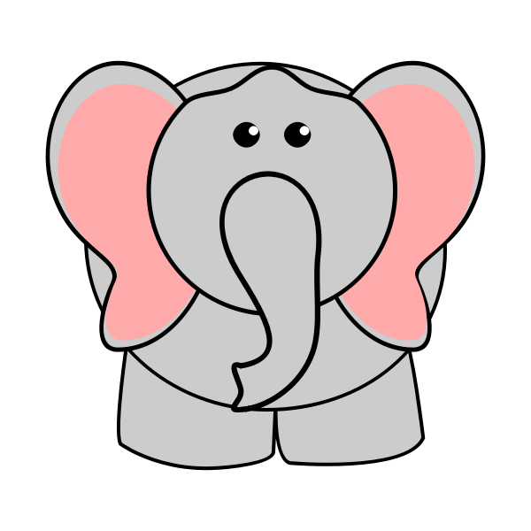 SVG Elephant drawing