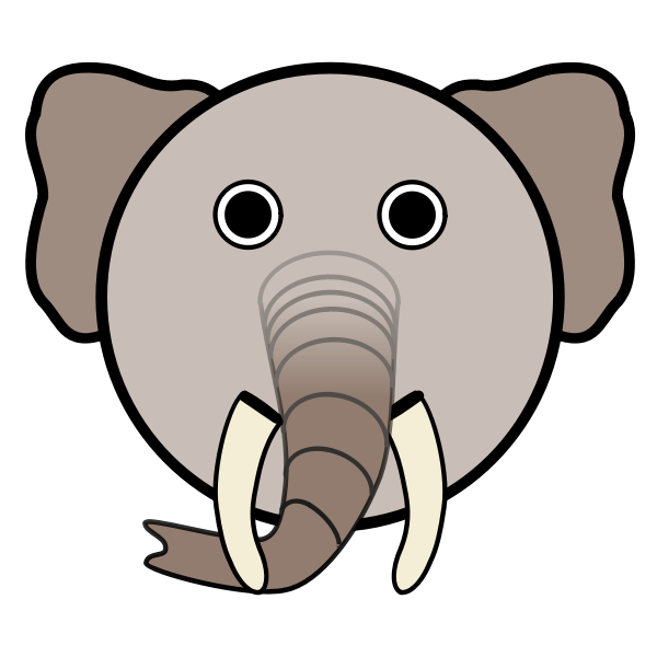 SVG Elephant drawing image