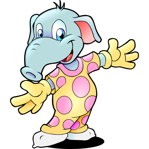 SVG Elephant in pajamas