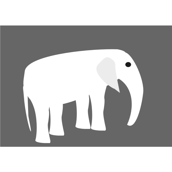 SVG Elephant pictogram vector drawing