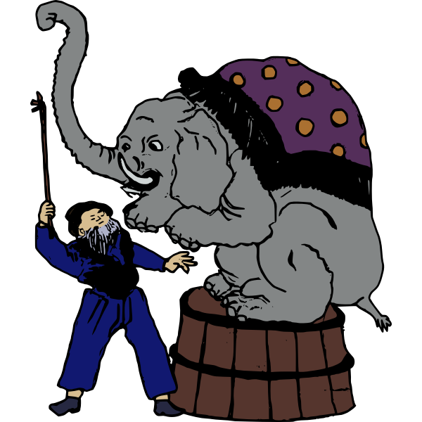 SVG Elephant trainer image