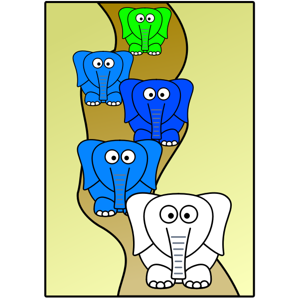 SVG Elephants poster famille