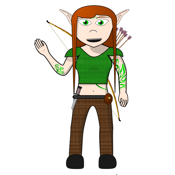 SVG Elf archer