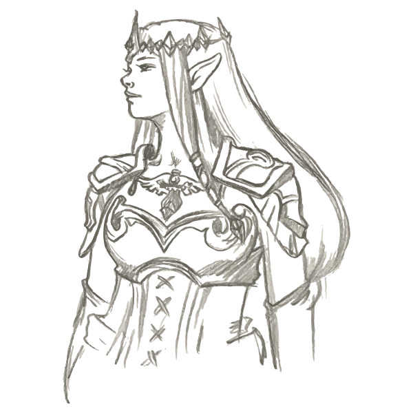 SVG Elf princess sketch
