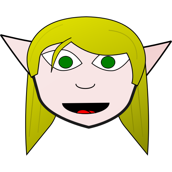 SVG Elf039s head