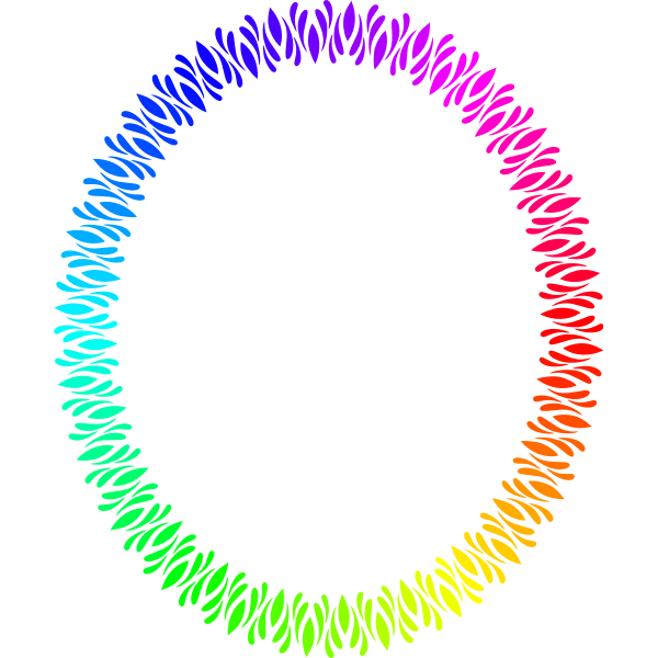 SVG Elliptical Frame Rainbow Color