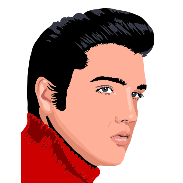 SVG Elvis Presley vector image