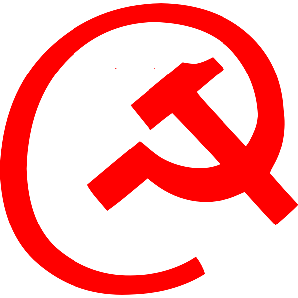 SVG Email symbol with hammer and sickle