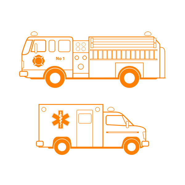 SVG Emergency service vehicle vector image