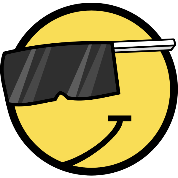 SVG Emoticon with cool face