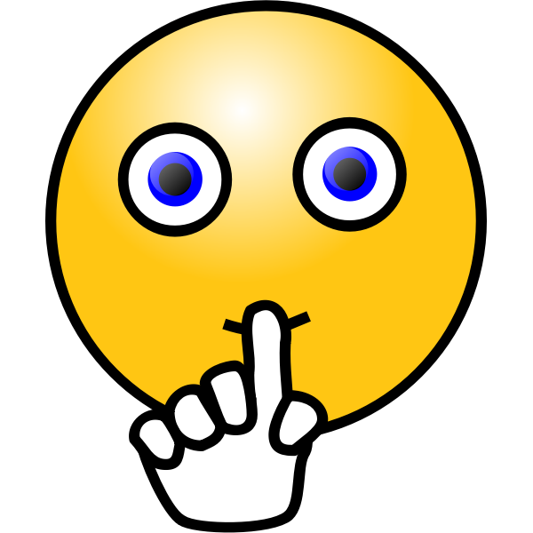 SVG Emoticons Silence face