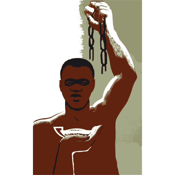 SVG Empowered black man vector image