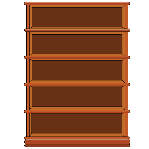 SVG Empty bookshelves