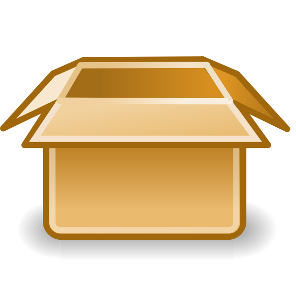SVG Empty cardboard box
