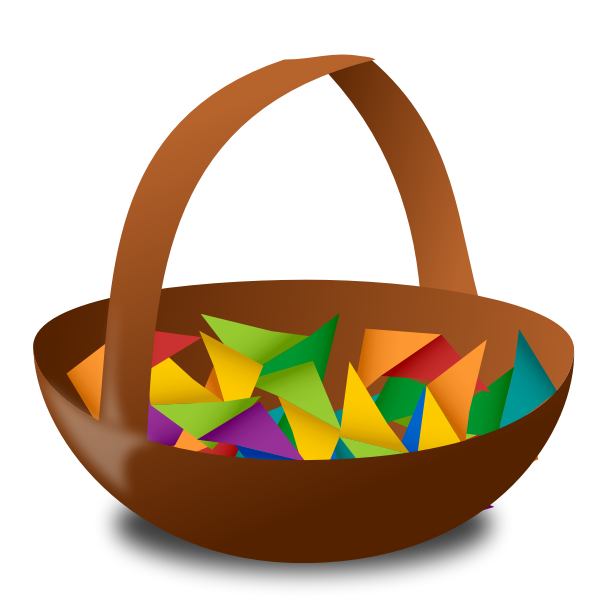 SVG Empty Easter basket vector illustration