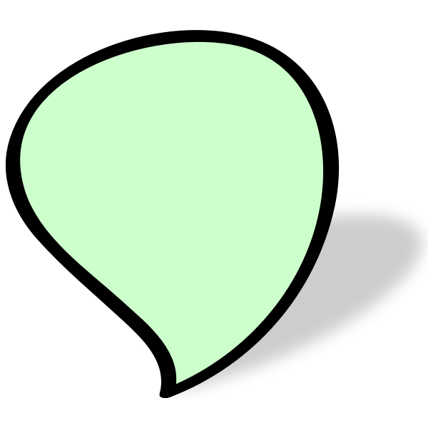 SVG Empty green bubble