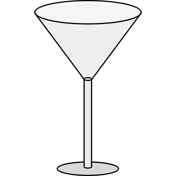 SVG Empty martini glass