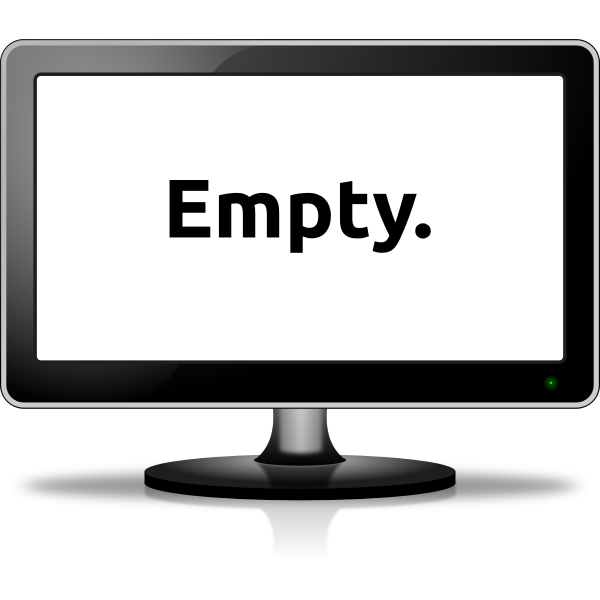 SVG Empty monitor