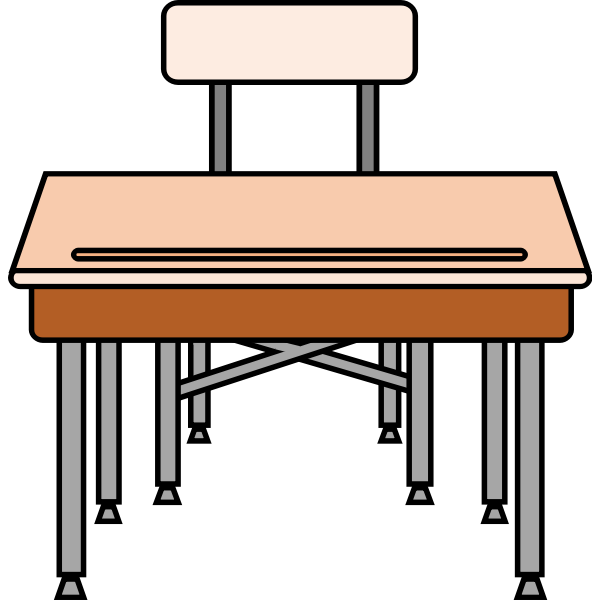 SVG Empty school desk