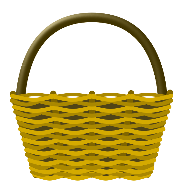 SVG Empty shopping basket vector drawing
