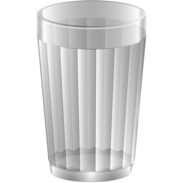 SVG Empty water glass vector image