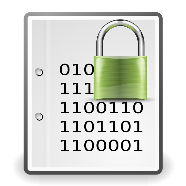 SVG Encrypted document green icon vector graphics