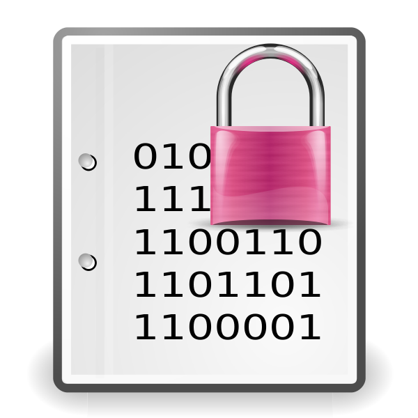 SVG Encrypted document pink icon vector clip art
