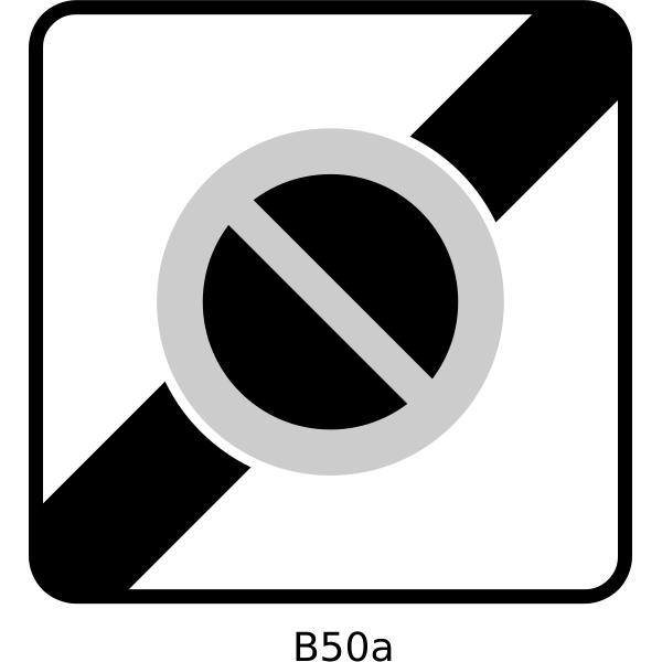 SVG End of controlled parking zone traffic sign vector image