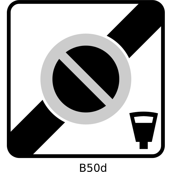 SVG End of controlled parking zone with meter square traffic sign vector image