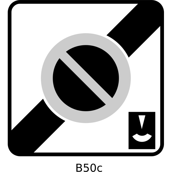 SVG End of controlled parking zone with meter traffic sign vector image