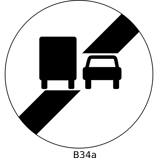 SVG End of no overtaking ban sign vector image