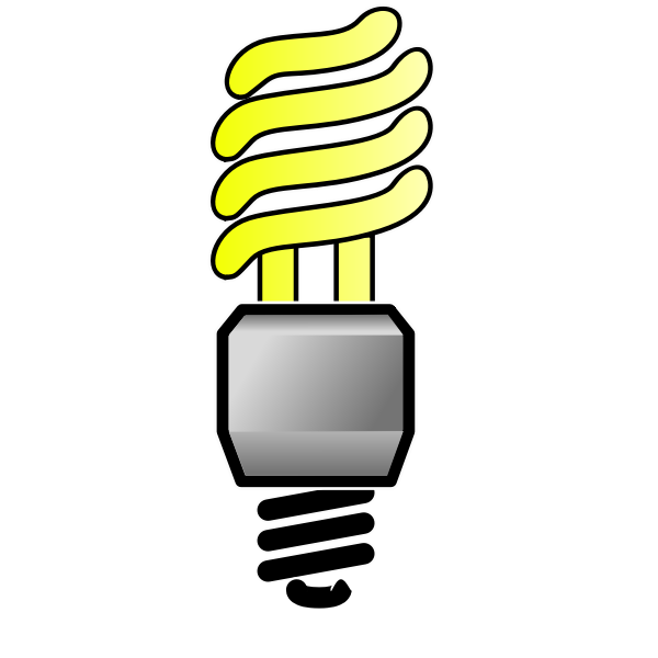 SVG Energy saver lightbulb ON vector image