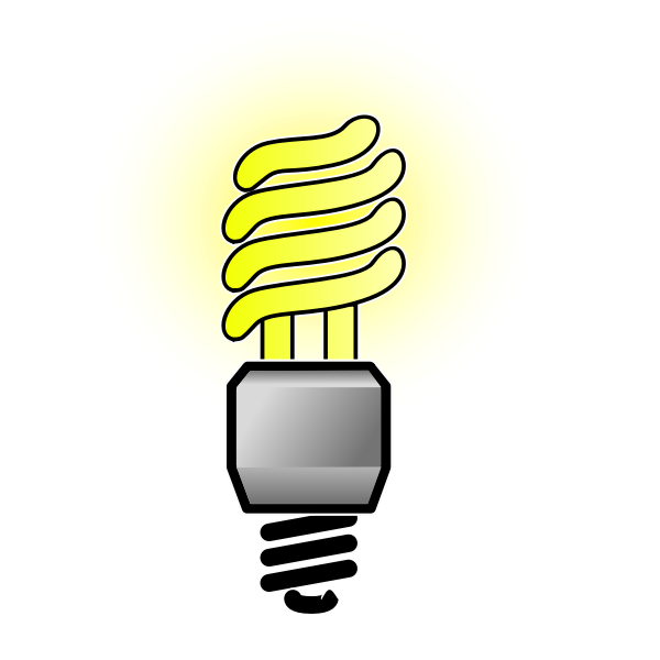 SVG Energy saver lightbulb vector image