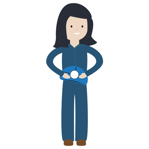 SVG Engineer lady