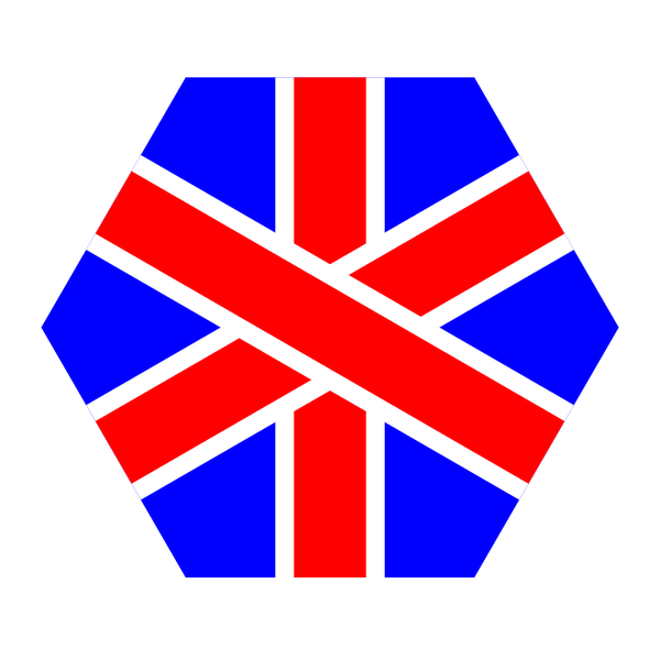 SVG english hexagon