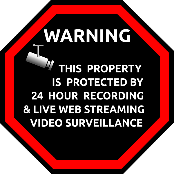 SVG English security surveillance sticker vector image