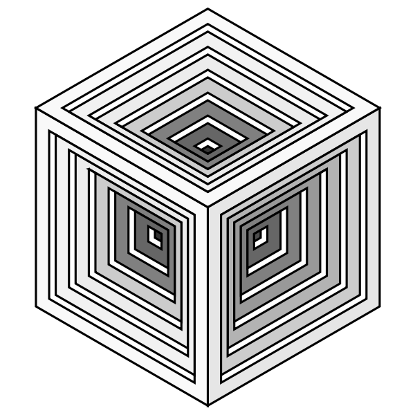 SVG Engraved cube
