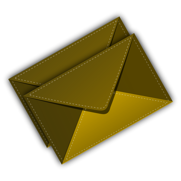 SVG Envelop Stiched vector image