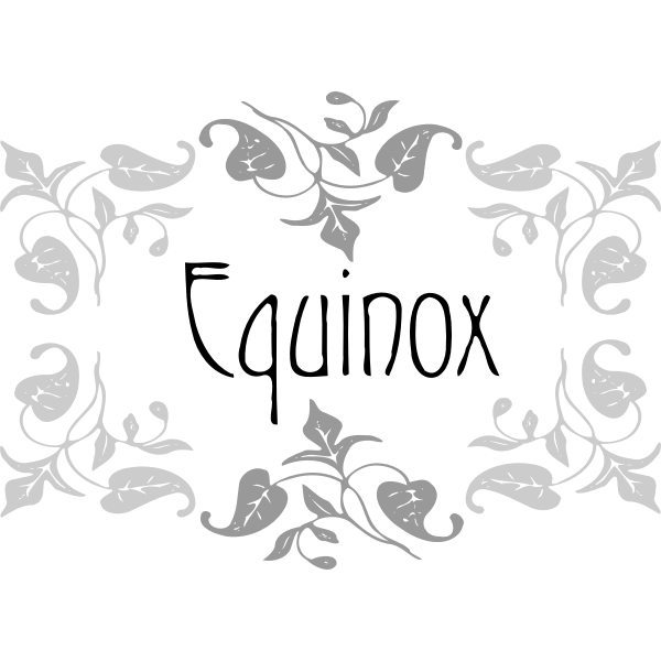 SVG Equinox wording in a decorated frame vector image