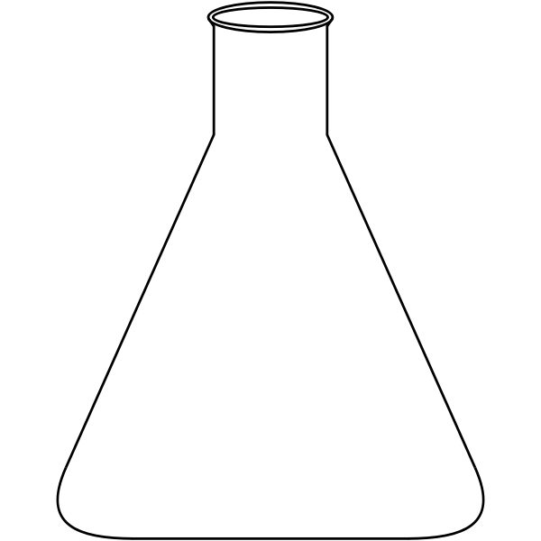 SVG Erlenmeyerkolben leer simpel