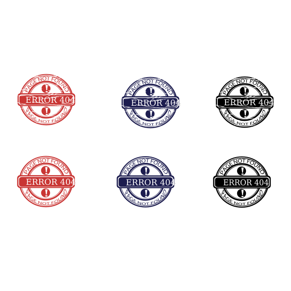 SVG Error 404 stamp