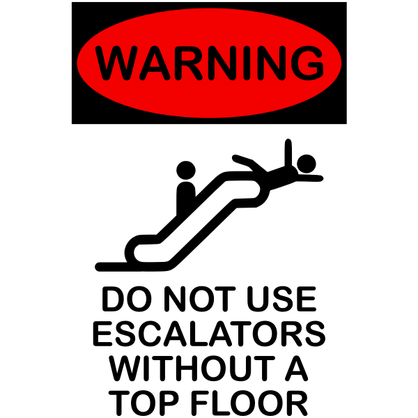 SVG Escalator Warning