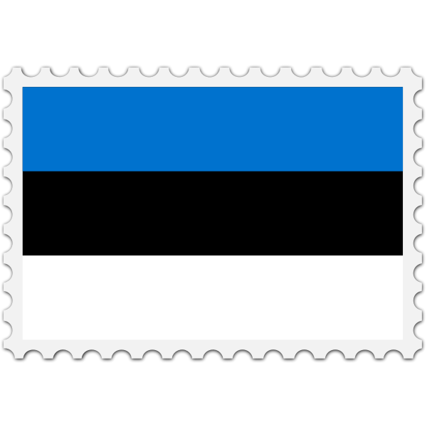 SVG Estonia flag stamp