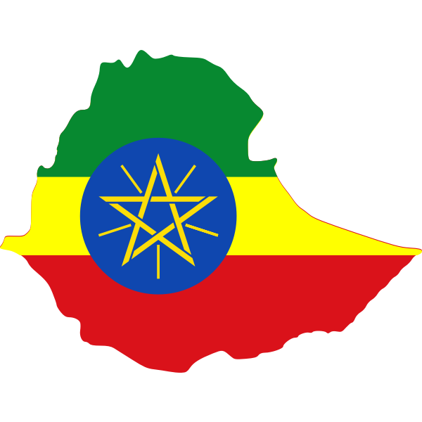 SVG Ethiopian map and flag