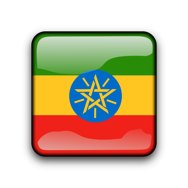 SVG Ethiopian vector flag button