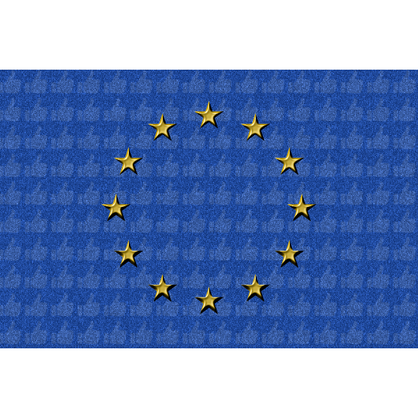 SVG EU flag grainy texture