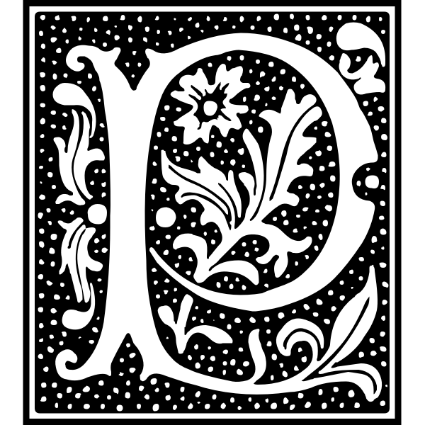 SVG Euclid Initial Letter P